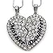 SoulBreezeCollection Mom Daughter Heart Pendant Necklace Gift for Mother Day