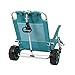 Mac Sports 2-in-1 Beach Folding Lounge Chair+Cargo Cart for Tanning Outdoors Sunbathing | Sun Chair, Tanning Chair, Portable, Lightweight, Lounger for Patio, Collapsible with All-Terrain Wheels | Teal