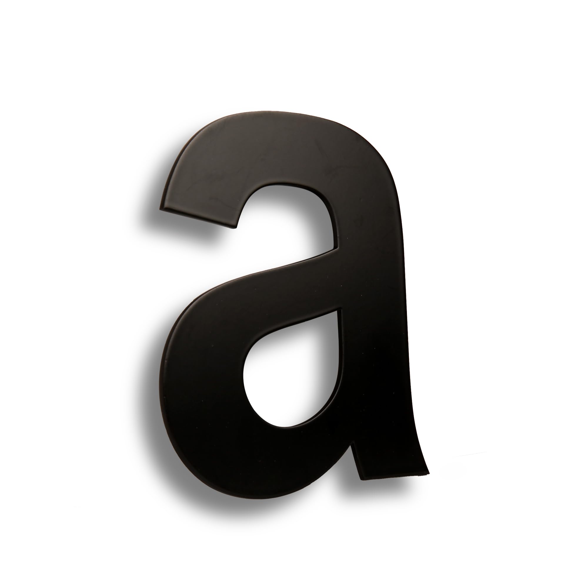 HASWARE 304 Stainless Steel Modern House Number 6 Inch/15cm Stylish Door Alphabet Plaque for Street Home Decor (a, 6 Inch Black)