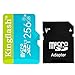 Kingflash 256GB Micro SD Card Class10 Rose Memory Card Flash Card Memory Microsd for Smartphone Tablet PC (256GB, Blue)