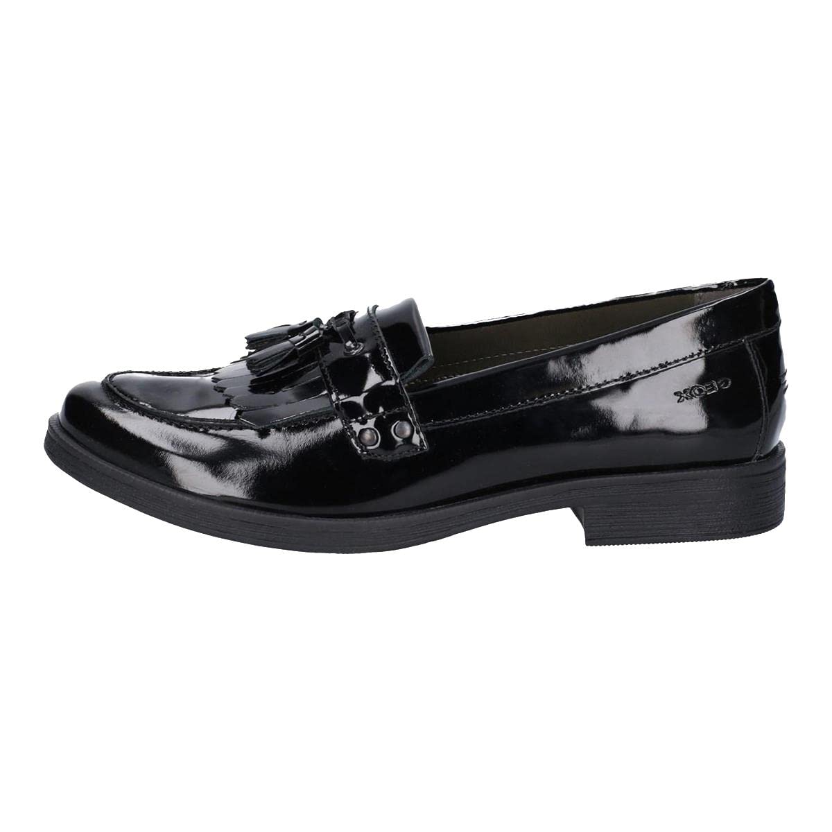 Geox Girls Jr Agata Moccasins, Black, 1.5 UK Child