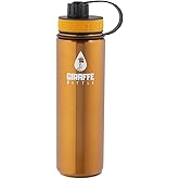 Giraffe Bottle 24oz Stainless Steel Drinking Bottle with Insulated and Direct-Drink Lids, Burnt Orange