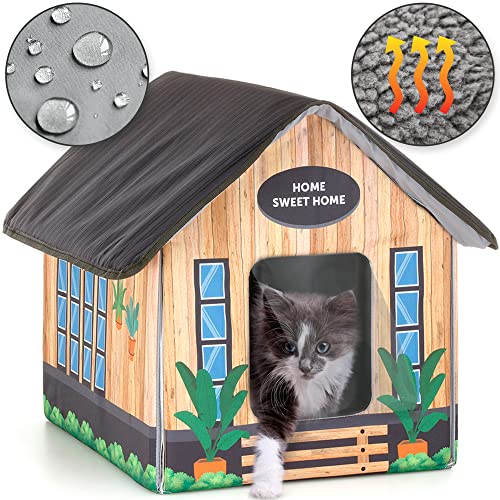 Heated cat Houses for Outdoor Cats in Winter Outdoor Heated cat House