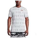 Nike Men's Dri-Fit LeBron Strive All Over T-Shirt-Pure Platinum/Wolf Grey