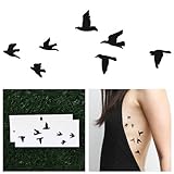 Tattify Bird and Quote Temporary Tattoos - Bird Is The Word