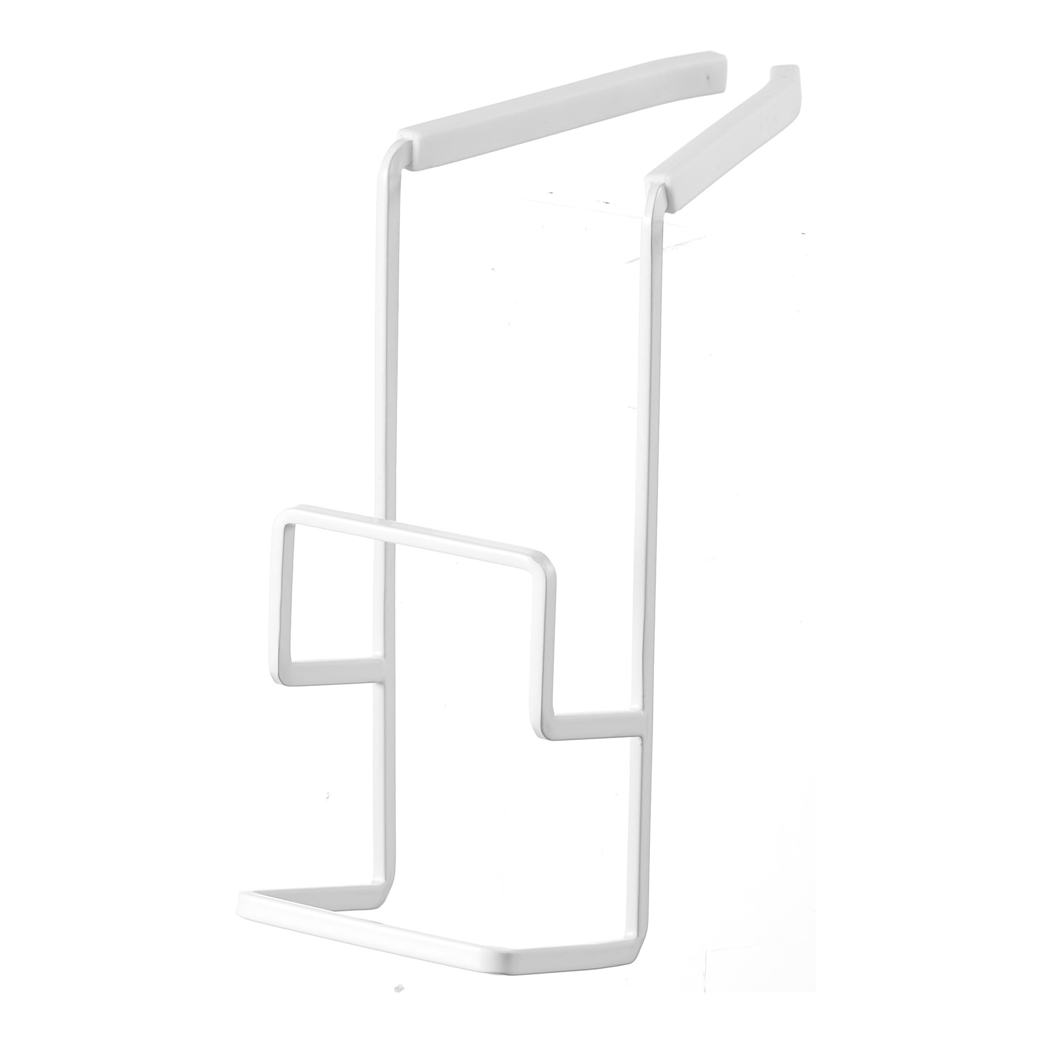 YAMAZAKI 4390 TOWER Hanging Double Sponge Holder, White, Steel/Silicone, Minimalist Design, 6 x 16 x 15.5 cm (LxWxH)