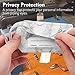 [2 Pack] Luggage Tags, Fintie Synthetic Leather Name ID Labels with Back Privacy Cover for Travel Bag Suitcase, Marble White