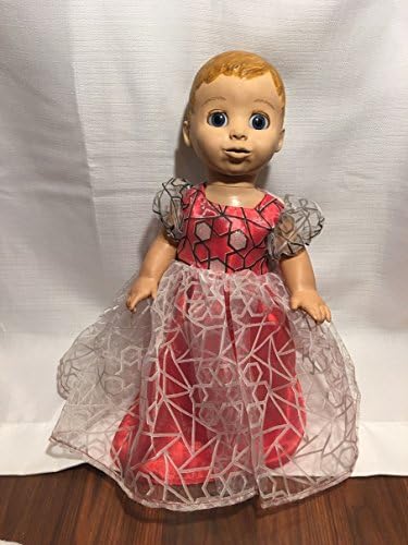 Fits Luvabella Doll Clothes Party Dress Red Prom Princess Costume Handmade Clothes Only