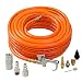 WYNNsky 3/8"&times;50ft PVC Air Hose With 10 Piece Air Compressor Kits, Air Blow Gun and Air Coupler Tools Accessory Kit