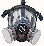 SCK Organic Vapor Respirator, Full Face Paint Respirator Gas Chemical Dustproof Pesticides Mask,Respiratory Protection