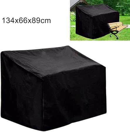Ae Outdoor Garden Bench Cover Black Patio Loveseat Sofa Covers Waterproof Heavy Duty Oxford Patio Furniture Covers For Outside Backyard Veranda Lawn Amazon Co Uk Garden Outdoors