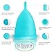 Blossom Menstrual Cup, Say No to Tampons | Get Blossom Cups for Menstrual Days| Period Cup, Reusable Menstrual Cup, Silicone Cup (Large Menstrual Cup, Blue)