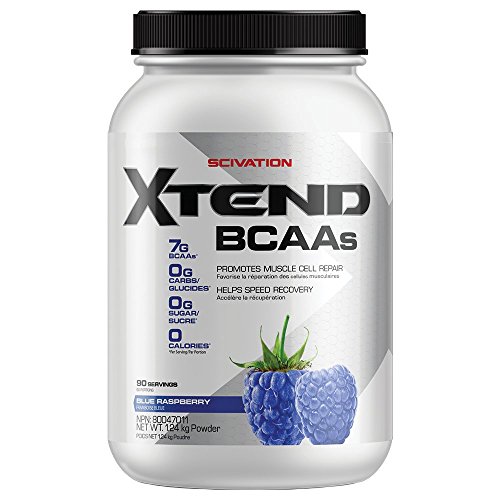 Scivation Xtend BCAA Powder, Branched Chain Amino Acids, BCAAs, Blue Raspberry, 90 Servings