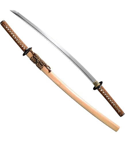 Amazon.com: Musha 手工鍛造武士劍武士刀1045 碳鋼全唐刀。 完全拆卸