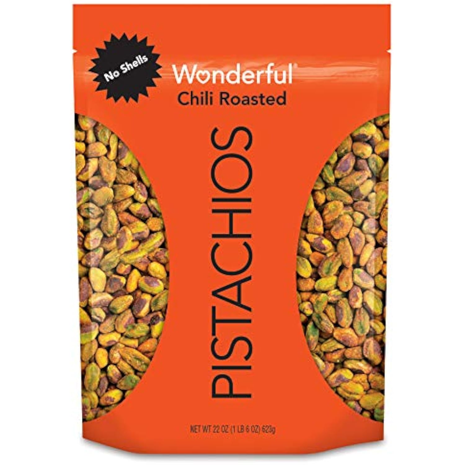 Wonderful Pistachios, No Shells, Chili Roasted, 22 Ounce