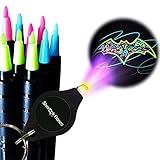 Sherlock Hones Invisible Ink Pens Party Pack Comes in 3 Ink Colors! Awesome Secret Message Writing! A Set of Disappearing Ink Pens with UV Black Lights on Keychains - Magic Secret Agent Spy Pens