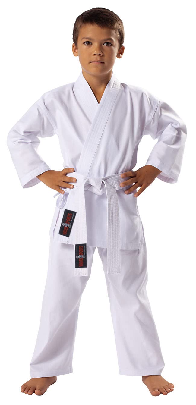 Vader sports Kids white karate suit poly/cotton kids karate uniforms (000/110cm 4-5yrs)