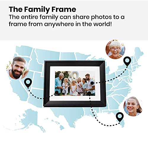 PhotoSpring 10in WiFi Digital Picture Frame with Battery, Send Photos from Anywhere via Email