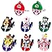 PantShop Mario Kart Cars Pull Backs Figure Set (6 pcs) and Keychains (2 pcs)