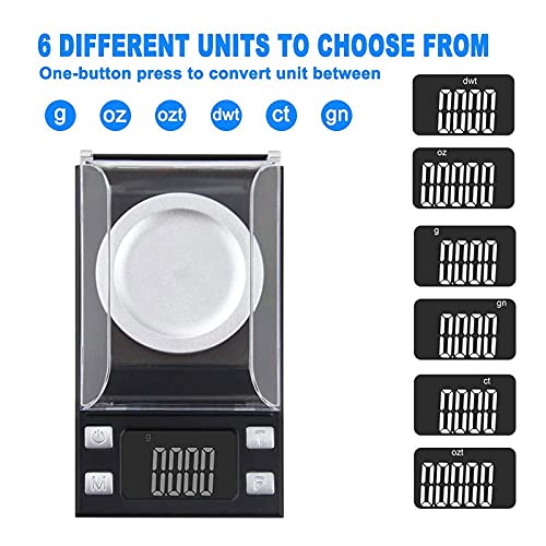 UNIWEIGH Milligrammwaage 50g/0.001g - Digitale Präzisionswaage Mit Kalibriergewicht