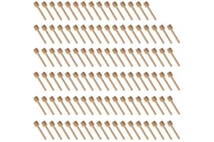 Wood Honey Dipper Sticks, 100-Pack, 3" Long Wooden Honey Dipper Stick Wooden Syrup Dippers Honeycomb Sticks Perfect for Drizz
