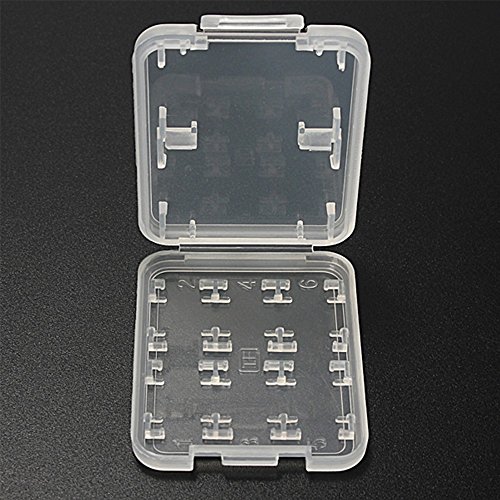 Amapower Clear Adapter 2 Pcs SDHC Plastic TF Carrying Storage Memory SD Card Box Holder