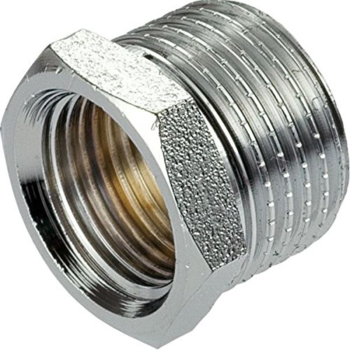 1/2" x 3/8" Male x Female Reduction Nipple Union Fittings Chrome Plated Brass