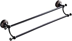 Leyden Black Brass Antique Bathroom Accessories Double Bar Towel Bar Towel Holder Towel Hanger Towel Stand, Oil Rubbed Bronze