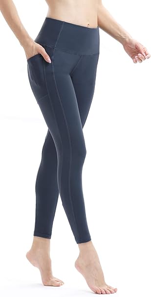 Persit Womens Premium Yoga Pants with Pockets, Non See-Through Tummy Control 4 Way Stretch High Waist Leggings