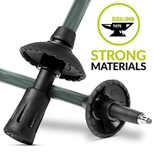 CAMMPO - Trekking, Hiking Poles | Hiking Sticks Made of Aerospace-Grade Aluminum | Ultralight & Collapsible Walking Sticks (2-pc) with Tungsten Tip, Flip Lock System and Sweat Absorbing Cork Handles - Thumbnail 7