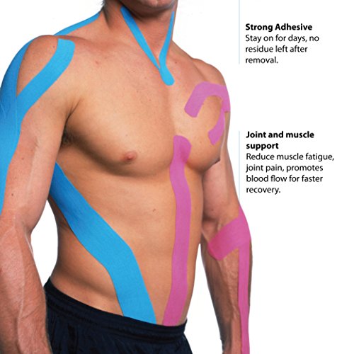 image for Deke Home Kinesio Tape (KT) for Athletic Sports. Premium. Pain relief,