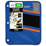 Five Star Zipper Pouch, Pencil Pouch, Pen Holder, Fits 3 Ring Binders, Cobalt Blue/Black (50642BC7)