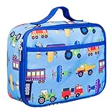 Wildkin Blue Olive Kids, Planes, and Trucks Lunch Box, Trains, Planes & Trucks