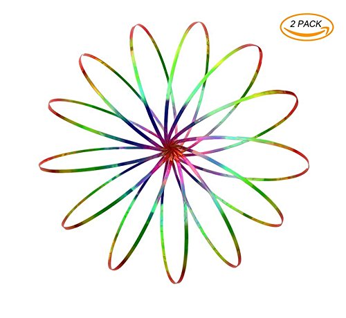 M MORCART Flow Ring 3D Arm Spinner Magic Ring Dekompression Regenbogen Flow Hand Rings Kinetic Frühlings Kinetic Spielzeug fü