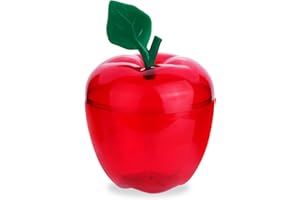 TABGACH Large Red Apple Container Jar,Apple Shaped Candy Jar Back To School Teacher Appreciation Gift,Funny Gifts Christmas Gifts,Birthday Day,Holiday,Plastic Apple Decor Classroom Wedding