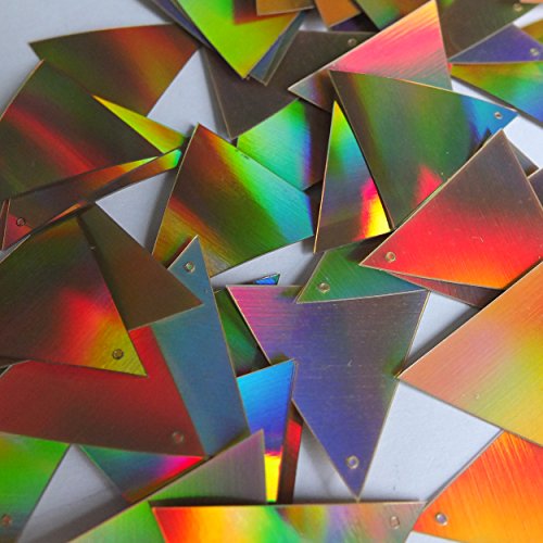Sequin Triangle 30mm Gold Lazersheen Reflective Metallic. Made in USA