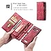 Galaxy Note 8 Case,AKHVRS Handmade Premium PU Leather Wallet Case,Zipper Wallet Case [Magnetic Closure]Detachable Magnetic Case & Card Slots for Samsung Galaxy Note 8 - Red