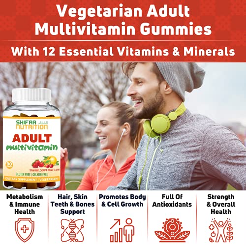 SHIFAA NUTRITION Halal Multivitamins for Adults 90 Gummies, 45 Days