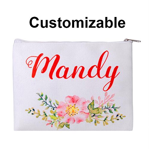 Personalized 16oz Makeup Bag, Custom Bridal Hen Party Bag, Bridesmaid Gift Bag, Canvas Cosmetic Bag (Print on both sides)