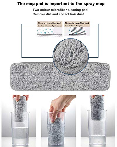 AYOTEE Microfiber Spray Mop for Floor Cleaning, Hardwood Floor Mop with 30Pcs Floor Cleaning Slices,3 Mop Pads,1 Refillable Spray Bottle, Flat Mop for Hardwood, Tile, Laminate, Ceramics