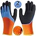 Cold Weather Work Gloves 2 Pack, Double Coating Superior Grip Water-Proof Winter Gloves, Polar Fleece Liner Warm Comfortable for Outdoor Garden Auto Fishing Ice Snow Activities.