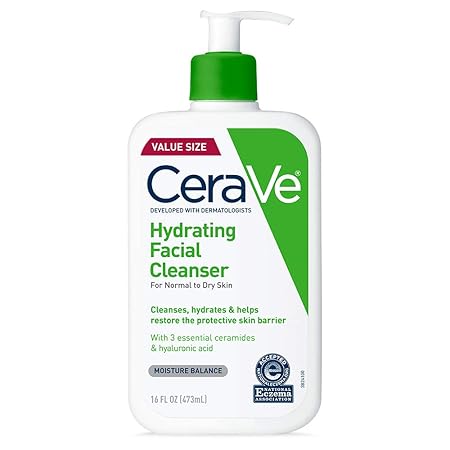 cerave foaming facial cleanser with hyaluronic acid and 3 ceramides