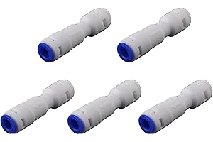 YIYONGSPINS 5-Pack Push to Connect 1/4 inch One Way Check Valve for Reverse Osmosis Water Filter, Easy Installation, Durable One-Way Valve (1/4)
