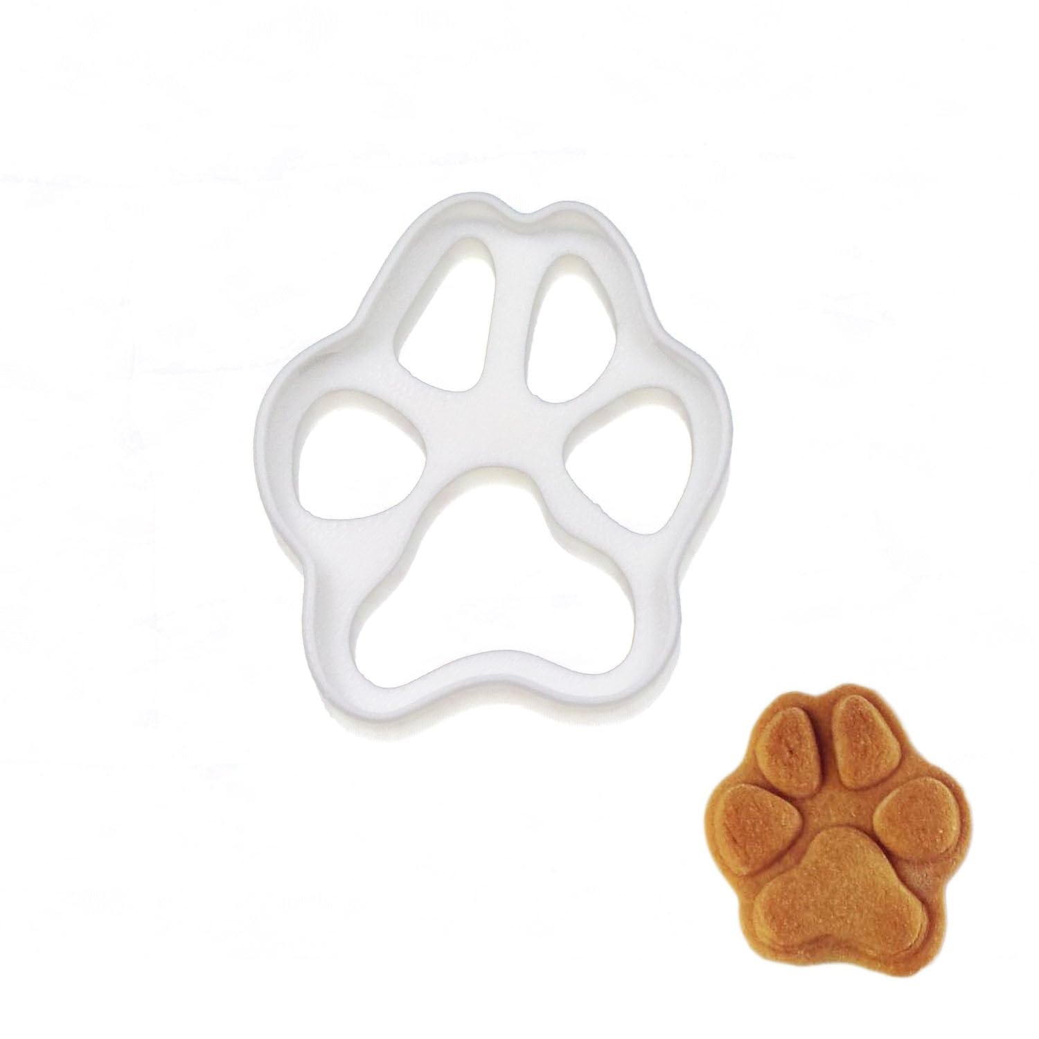 BAKERLOGY Realistic Dog Paw Cookie Cutter - Small - Detailed Biscuit Cutter Design for Baking and Crafts, Ideal on Fondant, Dough, Clay