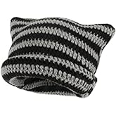 Crochet Hats for Women Cat Beanie Vintage Beanies Women Fox Hat Grunge Accessories Slouchy Beanies for Women