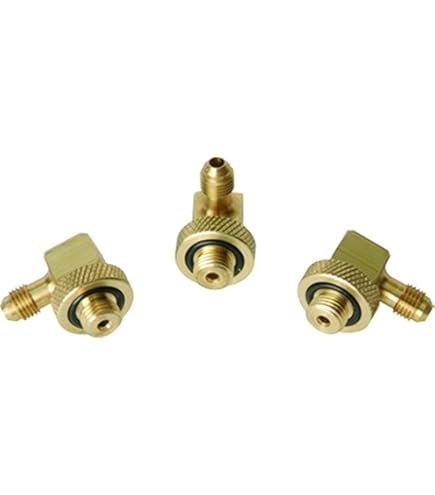 1/4 SAE Swivel Elbow Adapters 3-Pack - Brass 90 Degree Fittings For Tight Spaces