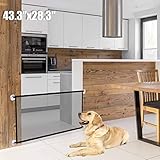 Magic Gate for Dogs,Baby Safety Gates Pet Safety Gate,Portable Folding Safe Guard Install Anywhere Keep Your Baby and Pets Away from Kitchen and Outdoor,43.3