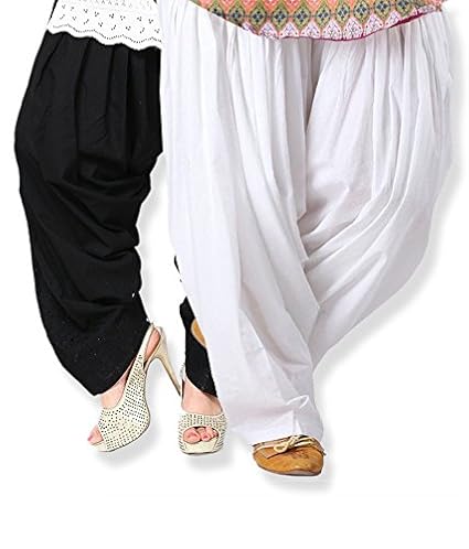 Women's Cotton Patiala Salwar (Multicolour) - Pack of 2