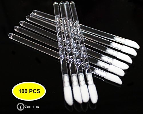 ZCollection 100 Pieces Disposable Lip Gloss Applicators Clear Handle Perfect Makeup Tool Kit