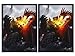 100 Death Grip Dragon Deck Protectors Max Protection Shuffle Tech Art Sleeves 2-Packs - Standard Magic the Gathering Size Black